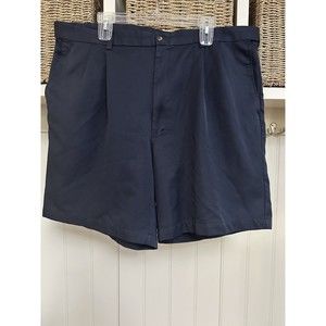 TWO Haggar Mens Walking Bermuda Shorts, Colors Black & Navy -‎ Size 42